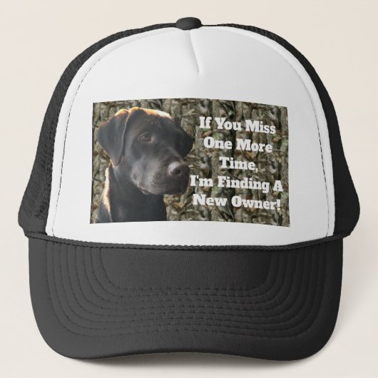 Funny Camo Chocolate Hunting Lab Quote Trucker Pet (Voorkant)