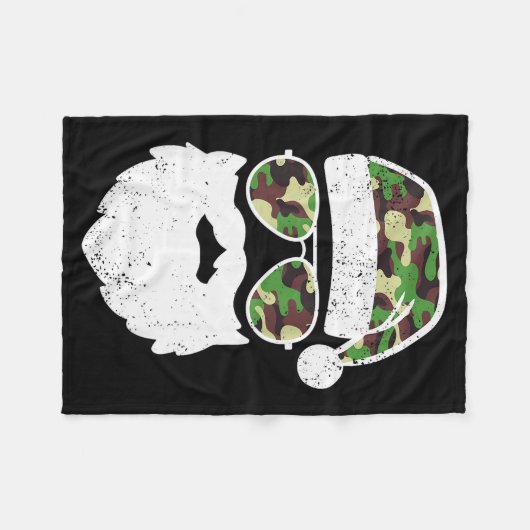 Funny Camo Christmas Pajama Funny Camo Matching Fa Fleece Deken (Voorkant (Horizontaal))