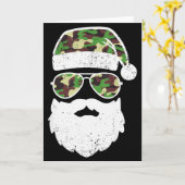 Funny Camo Christmas Pajama Funny Camo Matching Fa Kaart (Gele Bloem)