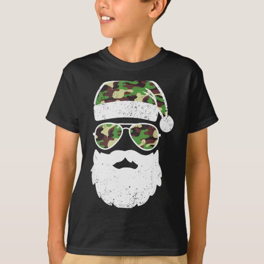 Funny Camo Christmas Pajama Funny Camo Matching Fa T-shirt (Voorkant)