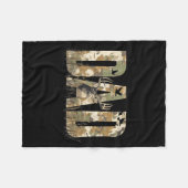 Funny Camo Dad Hunting Camouflage Deer Father's Da Fleece Deken (Voorkant (Horizontaal))