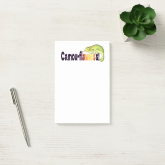 Funny Camou-flawless Chameleon Pun Post-it® Notes