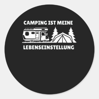 Funny Camper Motorhome - Camping Caravan Ronde Sticker