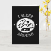 Funny Camper van Gift Ik slaap rond, Motorhome Kaart (Gele Bloem)