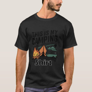 Funny Camper Wandeltent RV Natuur Humor Dit is M T-shirt