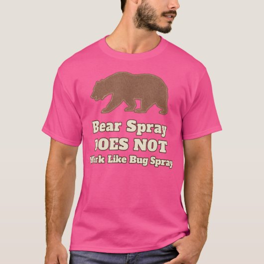 Funny Camping Beer Spray werkt niet als Bug Sp T-shirt (Voorkant)
