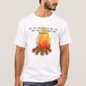 Funny Camping, Bonfire, op zoek naar brandhout T-shirt (Voorkant)