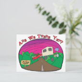 Funny Camping Briefkaart (Staand voorkant)