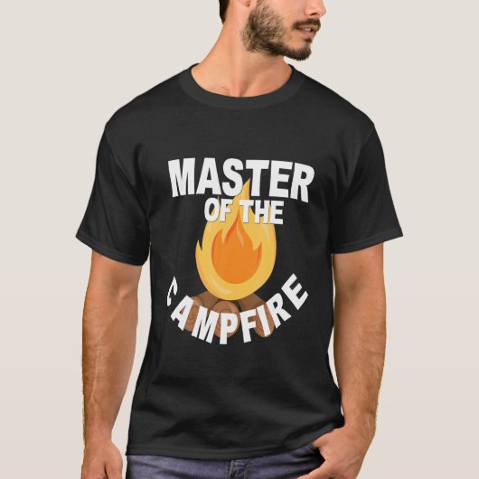 Funny Camping Camper Master of the Campfire D T-shirt (Voorkant)