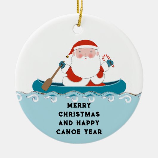 Funny Camping Canoe Keepomwille Keramisch Ornament (Voorkant)