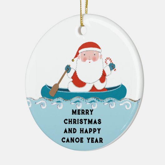 Funny Camping Canoe Keepomwille Keramisch Ornament (Links)