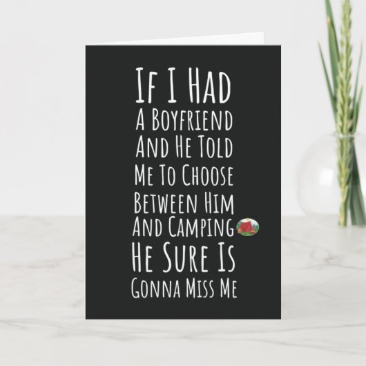 Funny Camping Cards For Women Camper For Her Girls Kaart (Voorkant)