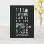 Funny Camping Cards For Women Camper For Her Girls Kaart (Gele Bloem)