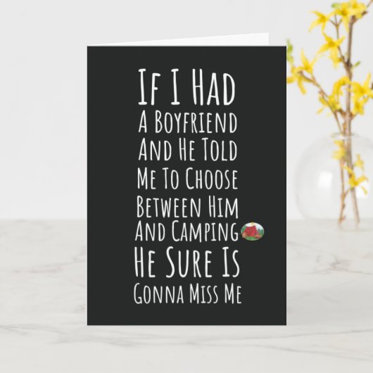 Funny Camping Cards For Women Camper For Her Girls Kaart (Gele Bloem)