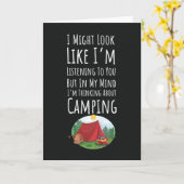Funny Camping Cards Outdoors Nature Adventure Camp Kaart (Gele Bloem)