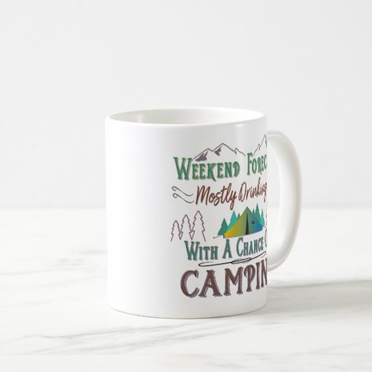 Funny Camping Coffee Mok (Voorkant rechts)