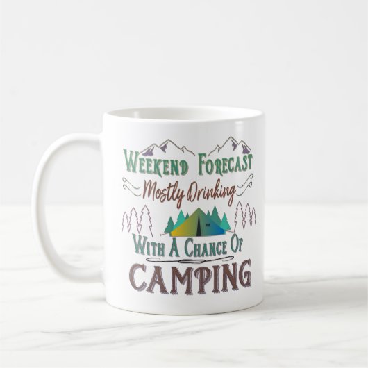 Funny Camping Coffee Mok (Links)