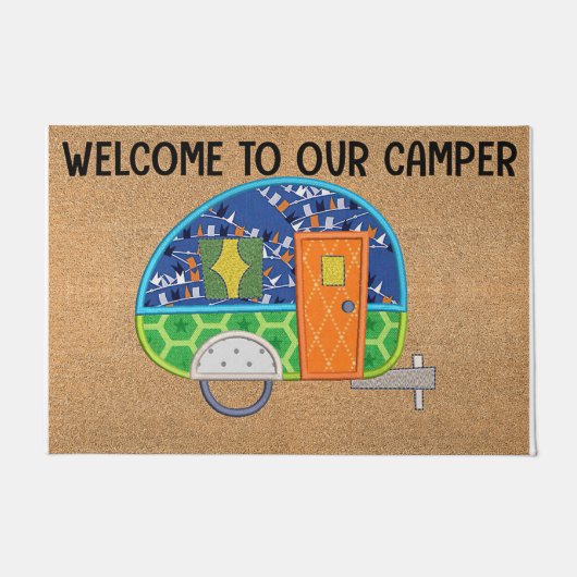 Funny Camping Day Doormat, Cute Camper Gift Deurmat (Voorkant)