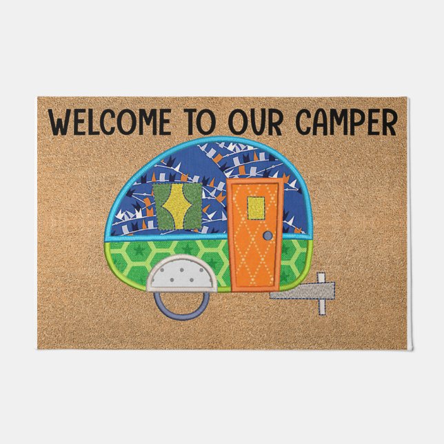 Funny Camping Day Doormat, Cute Camper Gift Deurmat (Voorkant)