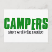 Funny camping design briefkaart (Voorkant)