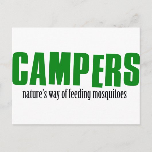 Funny camping design briefkaart (Voorkant)