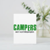 Funny camping design briefkaart (Staand voorkant)