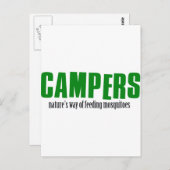 Funny camping design briefkaart (Voorkant / Achterkant)