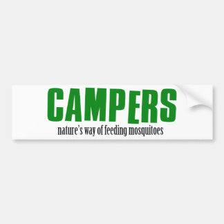 Funny camping design bumpersticker