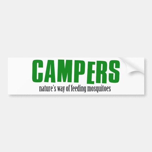 Funny camping design bumpersticker (Voorkant)