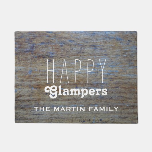 Funny Camping | Fijne Glampers Campers Naam Deurmat (Voorkant)