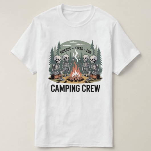 Funny Camping Fires Friends Fun Camping Crew  T-shirt (Design voorkant)