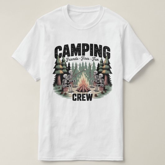 Funny Camping Fires Friends Fun Camping Crew  T-shirt (Design voorkant)