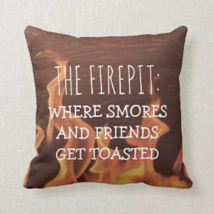 Funny Camping Gezegde Camper Firepit Smores Kussen