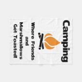 Funny Camping Gezegde met Marshmallows en vrienden Fleece Deken (Voorkant (Horizontaal))