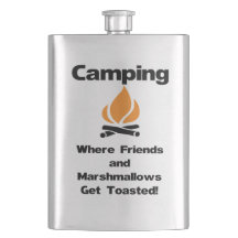 Funny Camping Gezegde met Marshmallows en vrienden