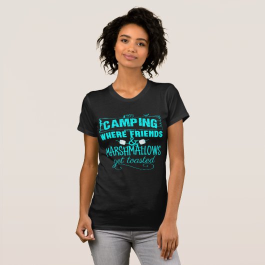 Funny Camping Gezegde T-shirt (Voorkant volledig)
