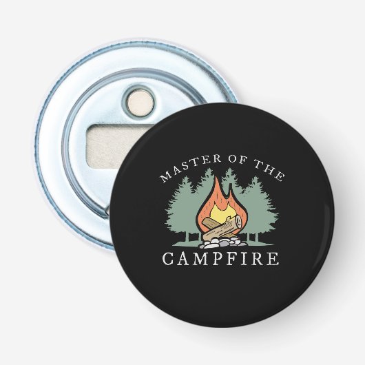 Funny Camping Gift Button Flesopener (Voorkant)