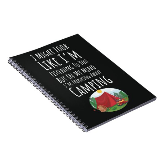 Funny Camping Gifts Camper Humor Quote Outdoor Notitieboek (Rechterzijde)