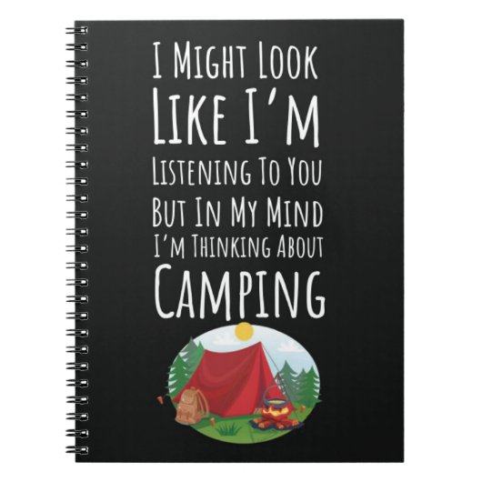 Funny Camping Gifts Camper Humor Quote Outdoor Notitieboek (Voorkant)