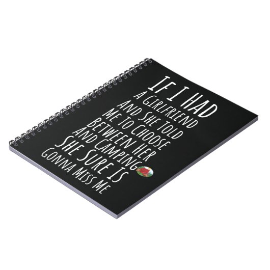 Funny Camping Gifts For Men Him Camper Teen Boys  Notitieboek (Linkerzijde)