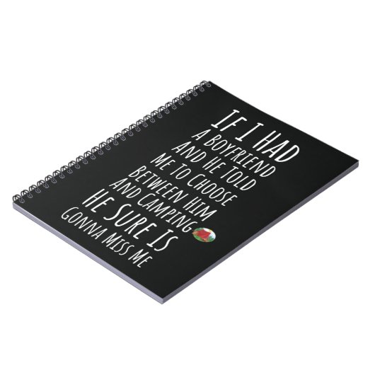 Funny Camping Gifts For Women Her Camper Teen Girl Notitieboek (Linkerzijde)