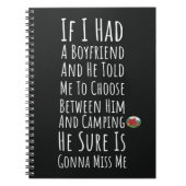 Funny Camping Gifts For Women Her Camper Teen Girl Notitieboek (Voorkant)