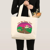 Funny Camping Grote Tote Bag