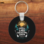 Funny Camping Hiking Cabin 2024 Family Lake Vacati Sleutelhanger (Voorkant)