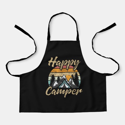 Funny Camping Hiking Lover Cadeau Happy Camper Schort (Voorkant)