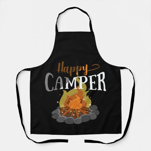 Funny Camping Hiking Lover Cadeau Happy Camper Schort (Voorkant)