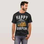 Funny Camping Hiking Lover Cadeau Happy Camper T-shirt (Voorkant volledig)