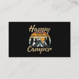Funny Camping Hiking Lover Cadeau Happy Camper Visitekaartje