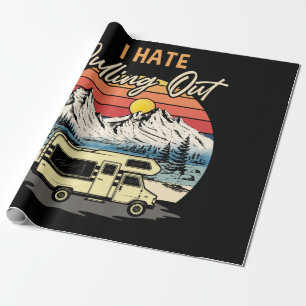 Funny Camping ik haat het uittrekken van reistro Cadeaupapier