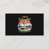 Funny Camping ik haat het uittrekken van reistro Visitekaartje (Voorkant)